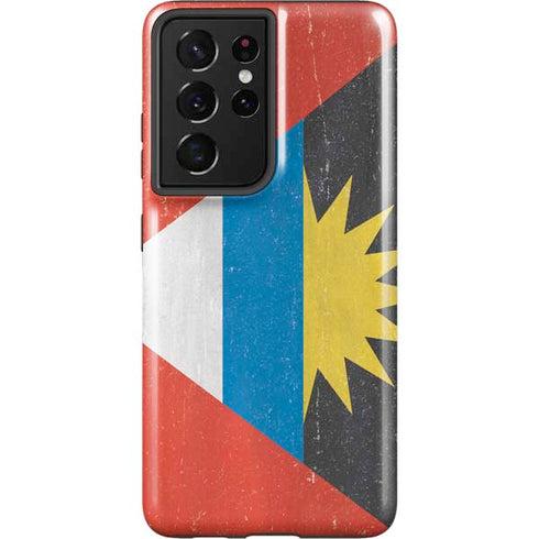 Antigua and Barbuda Flag Distressed Galaxy S21 Ultra 5G Pro Case